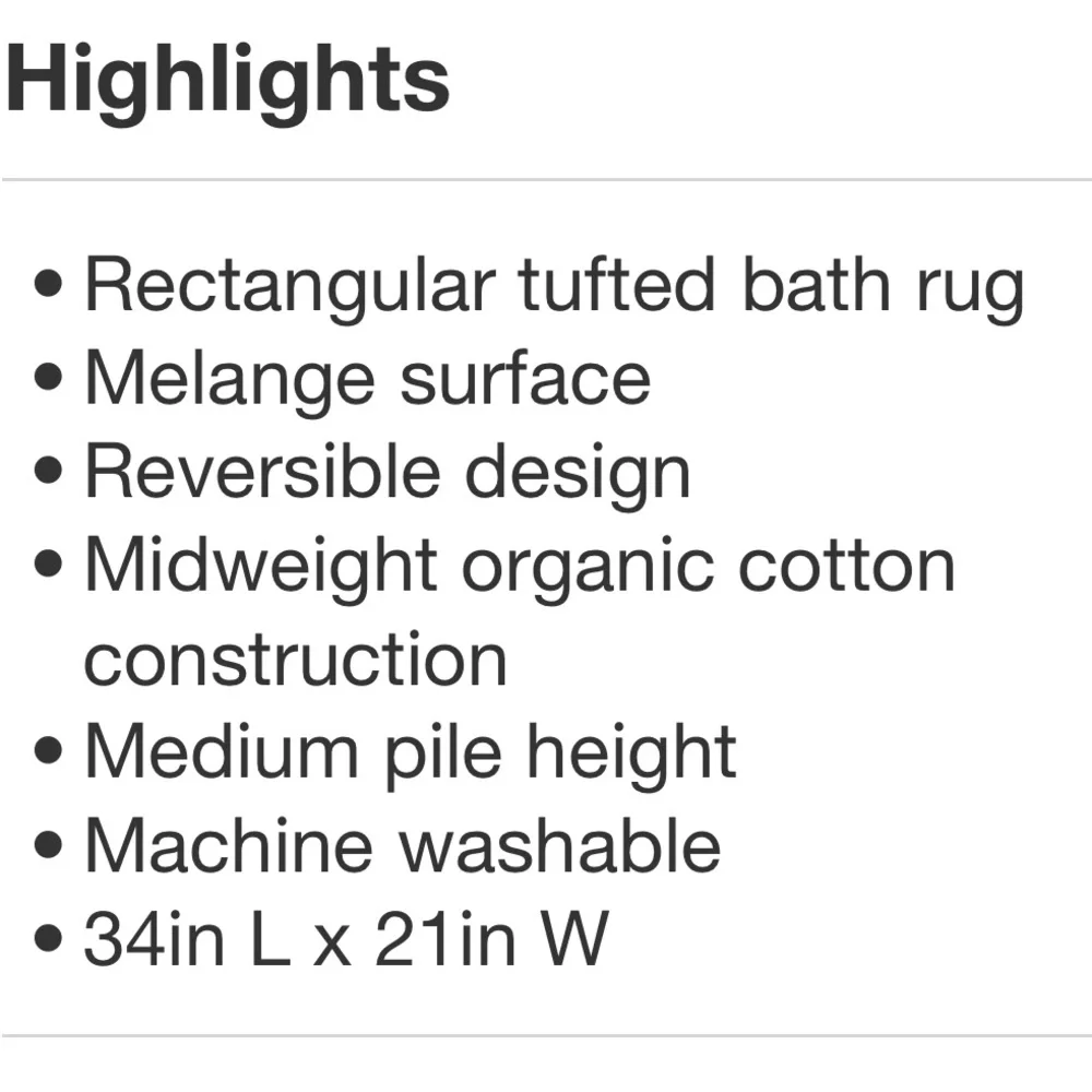 CASALUNA NEW organic melange reversible bath rug brown -21x34